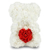 White Rose Bear with Heart