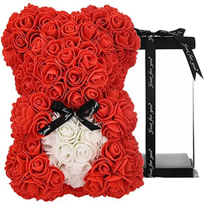 Red Rose Bear with Heart