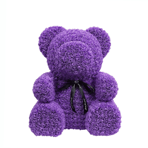 Extra Large Purple Rose Bear - Rose Bears Australia