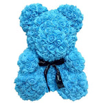 Large Blue Rose Bear - Rose Bears Australia