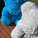 Large Blue Rose Bear - Rose Bears Australia