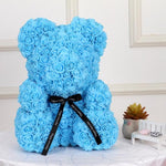 Large Blue Rose Bear - Rose Bears Australia