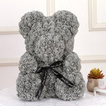 Large Grey Rose Bear - Rose Bears Australia