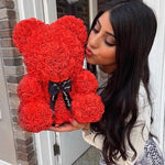 Large Red Rose Bear - Rose Bears Australia