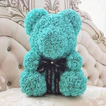 Large Tiffany Blue Rose Bear - Rose Bears Australia