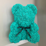 Large Tiffany Blue Rose Bear - Rose Bears Australia