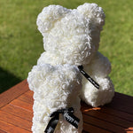 Large White Rose Bear - Rose Bears Australia