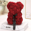 Wine red rose bear, Wine red flower bear, Wine red teddy rose, teddy rose, australia rose bear, valentine's day gift, mother's day gift rose, roses, baby shower gift, flower teddy Wine red, 25cm rose bear, 25cm flower bear, rose bear, flower bear, rose bear with lights, rose bear with box