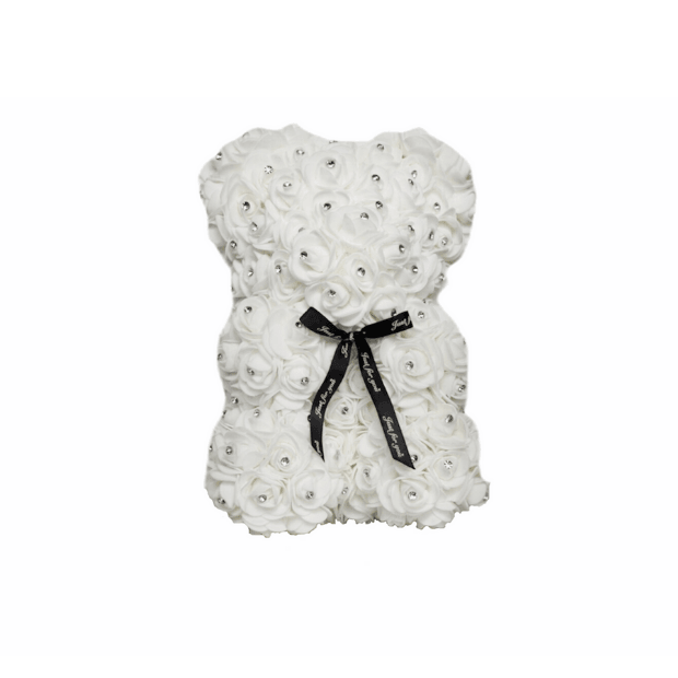 Diamond White Rose Bear | Rose Bears Australia