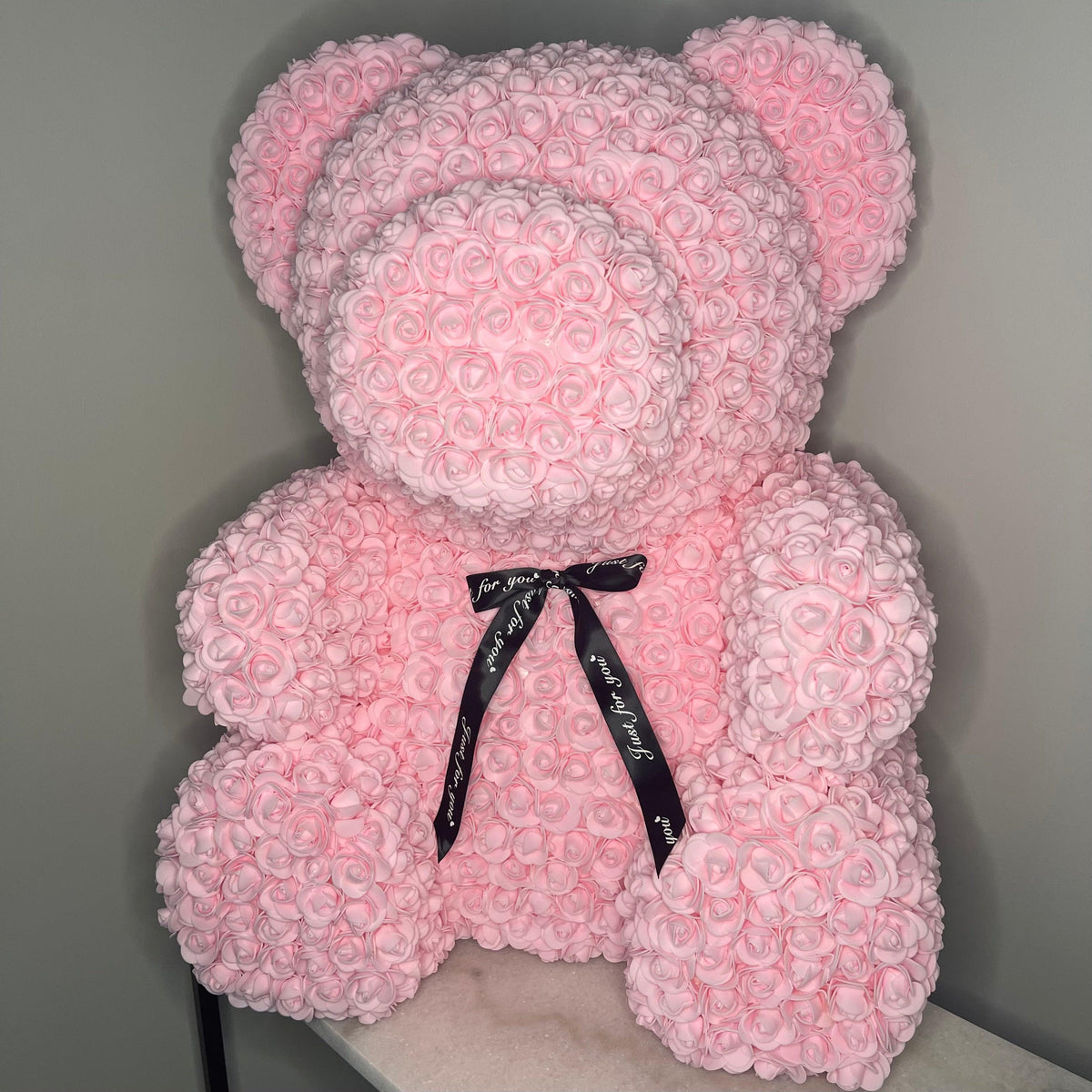 Extra Large Baby Pink Rose Bear | Rose Bears Australia