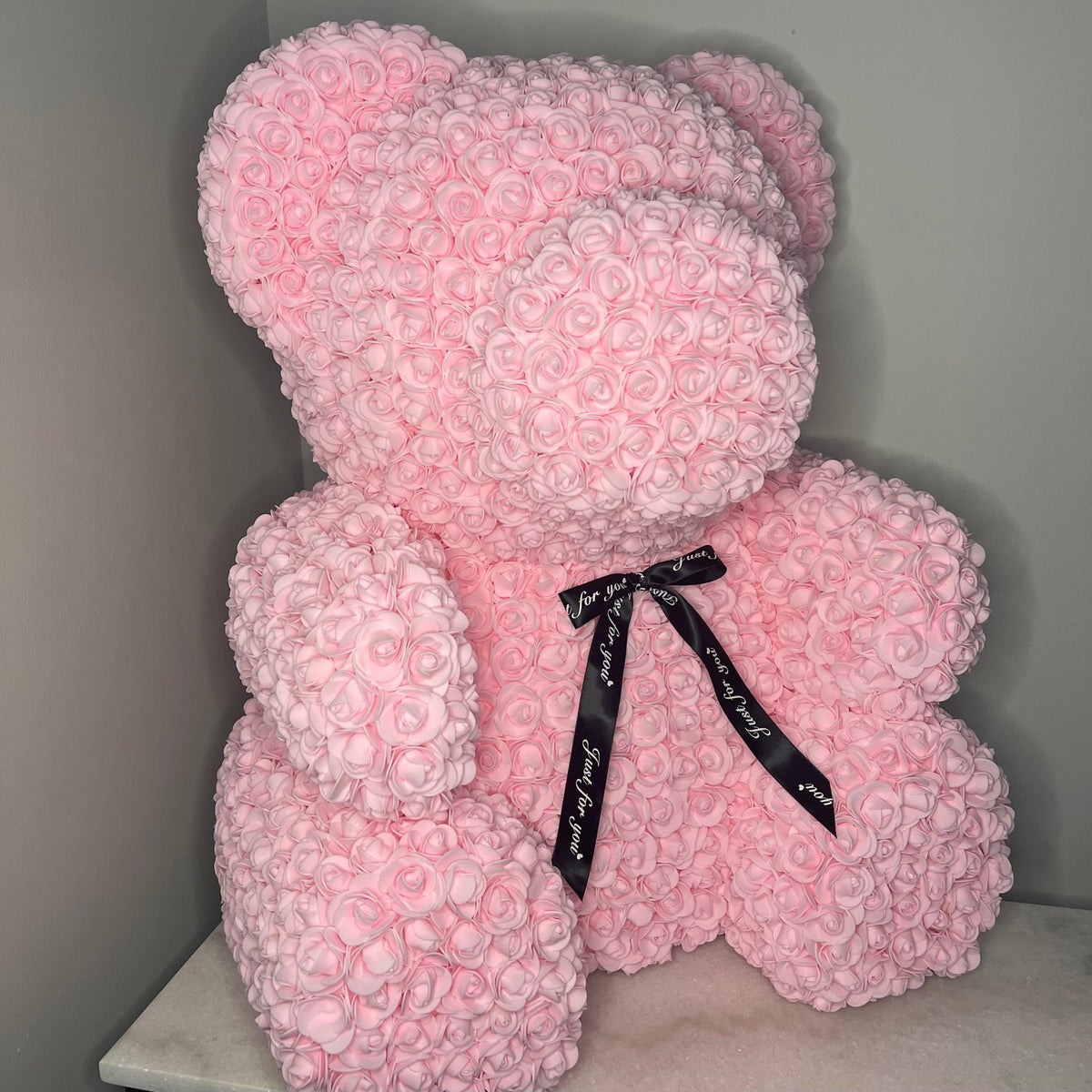 Extra Large Baby Pink Rose Bear | Rose Bears Australia