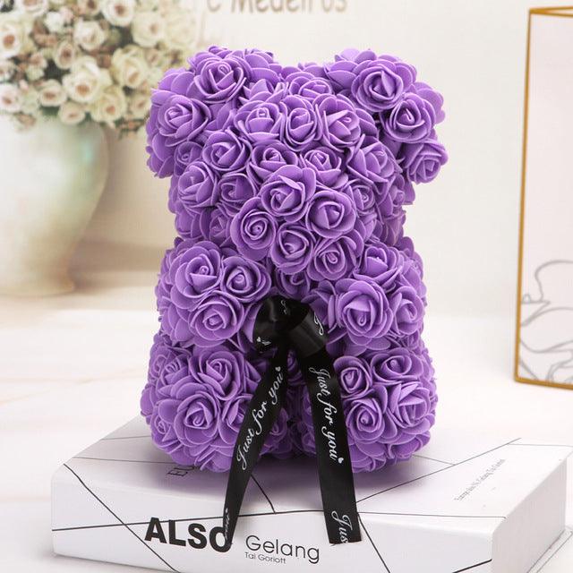 Purple Rose Bear - Rose Bears Australia