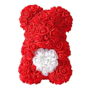 Red Rose Bear with Heart